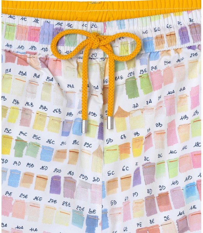 BORNEO- Short de bain imprimé pantone, pastel