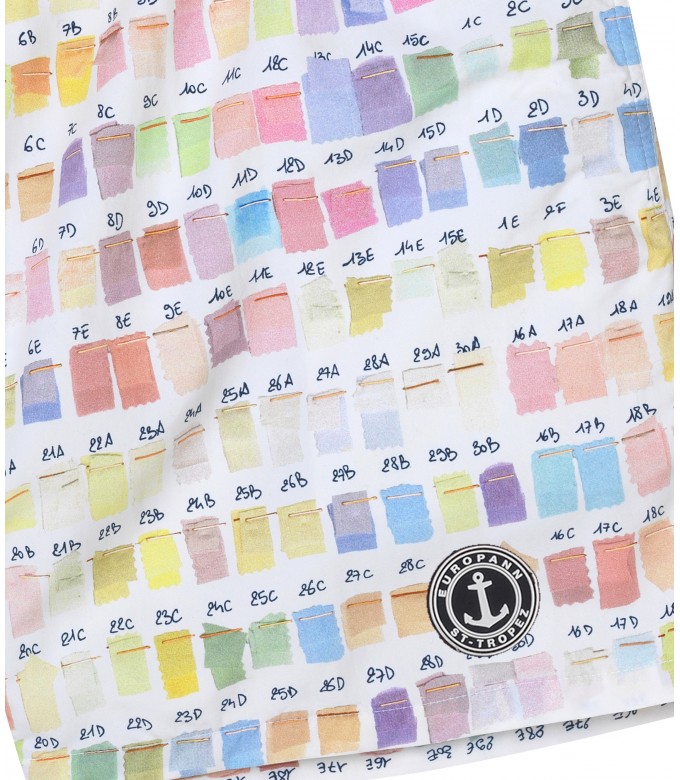 BORNEO- Short de bain imprimé pantone, pastel