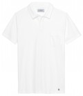MITCH - Towelling white polo shirt