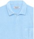 MITCH - Towelling sky blue polo shirt