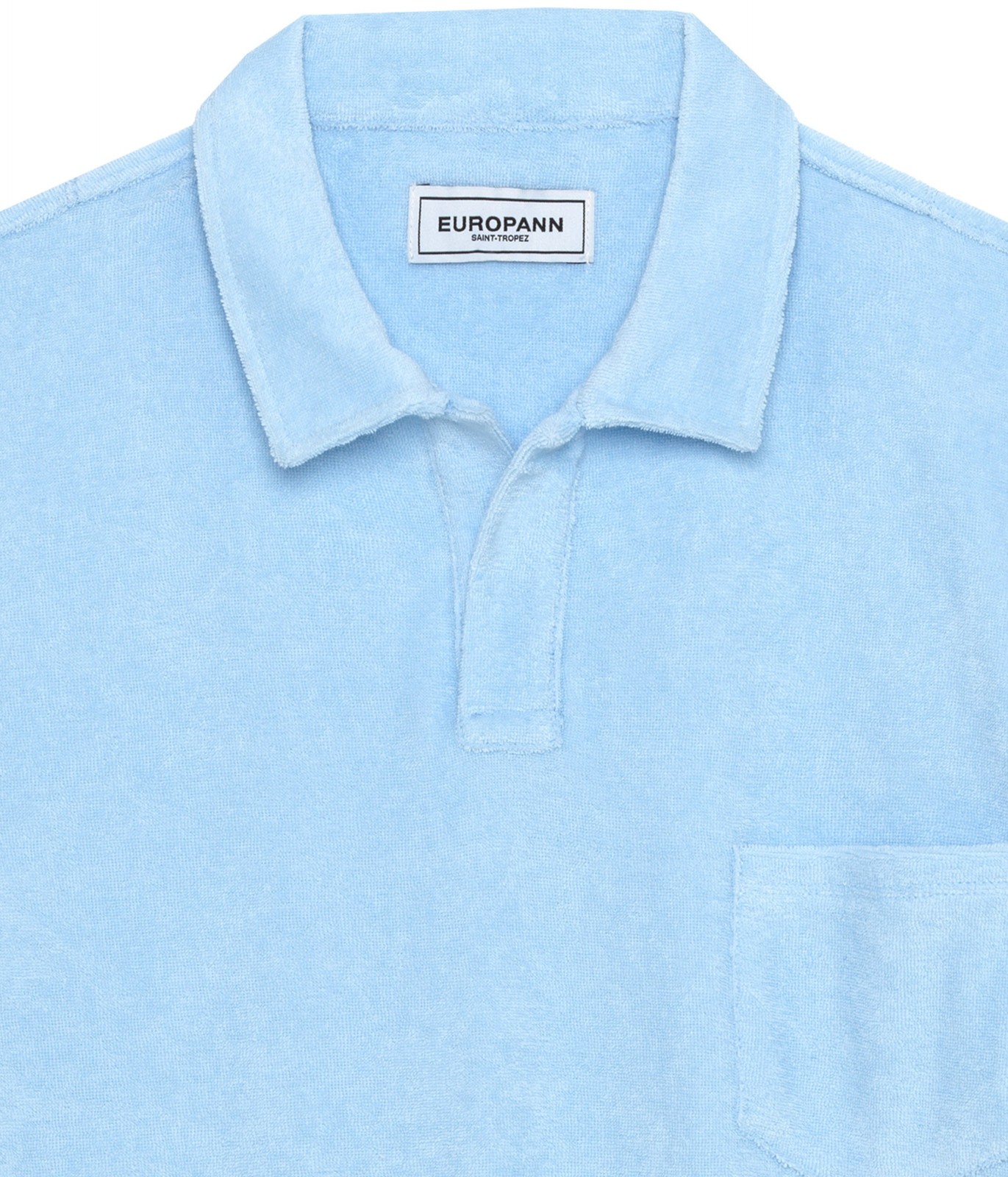 Sky blue color towelling polo for men | Quality brand Europann