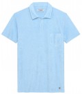 MITCH - Towelling sky blue polo shirt