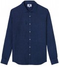 JONAS - Chemise unie lin bleu marine