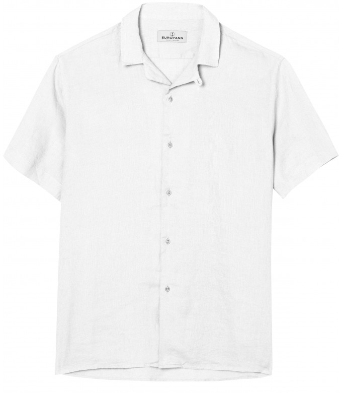 MOOREA - Plain short sleeves shirt, white