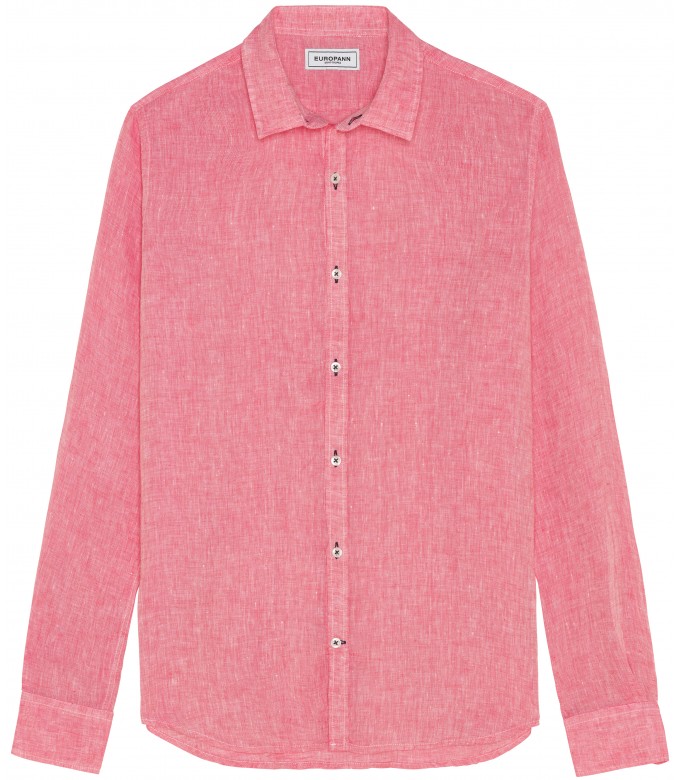 CHEMISE UNIE LIN CHINE JONAS ROSE FUSHIA