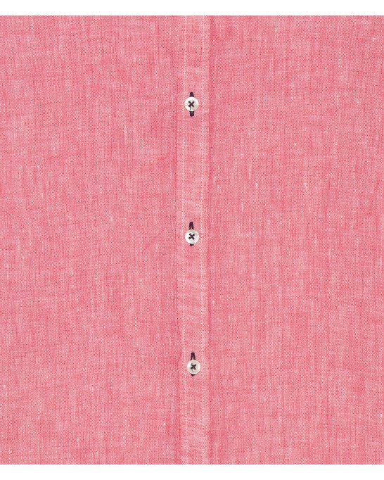 PLAIN WHITE LINEN JERSEY SHIRT JONAS FUSHIA