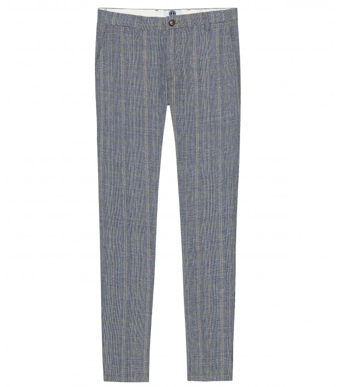 PANTALON A CARREAU PHIL BLEU MARINE