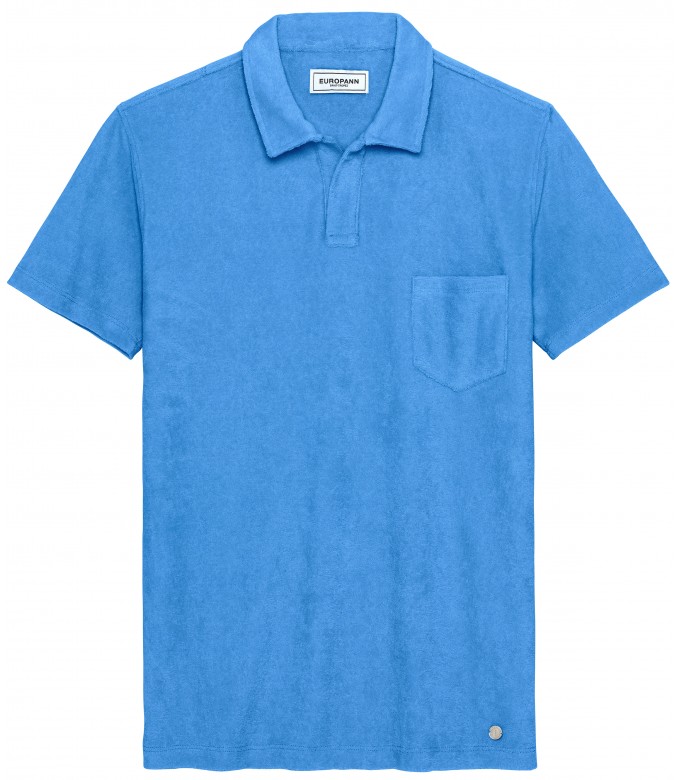 TOWELLING POLO MITCH OCEAN BLUE