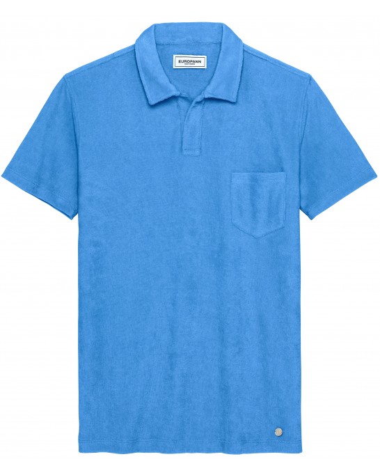 TOWELLING POLO MITCH OCEAN BLUE