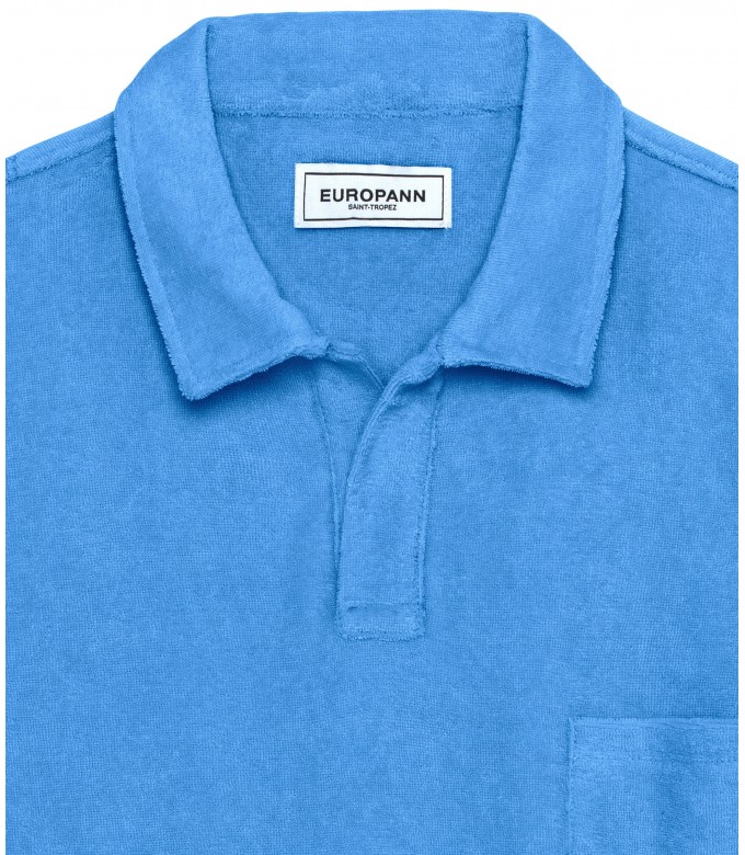 TOWELLING POLO MITCH OCEAN BLUE