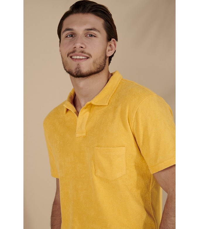 TOWELLING POLO MITCH YELLOW