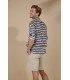 ROSS - Pantone's colors-print linen shirt navy