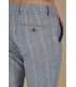 PANTALON A CARREAU PHIL BLEU MARINE