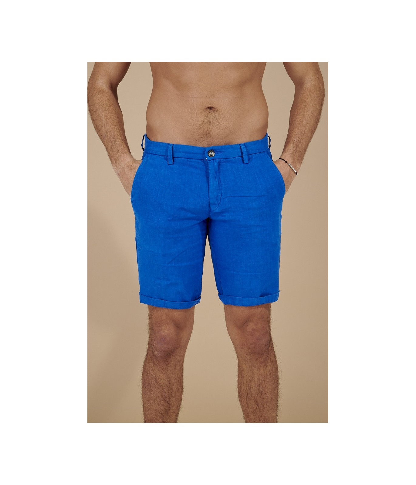 Casual linen bermudas for mens with regular fit | Quality brand Europann