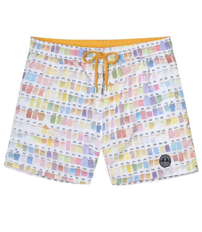 BORNEO - Pantone printed swim shorts, pastel