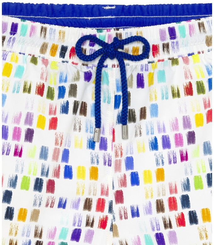 nails - Color printed multicolored swim shorts