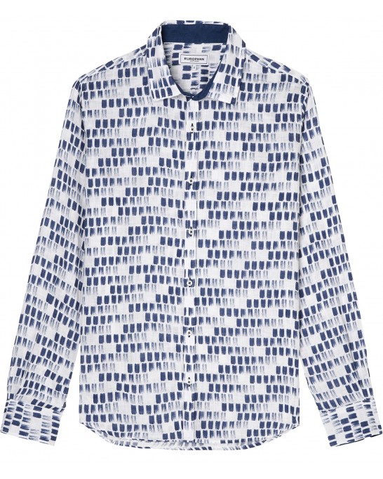 NAILS - Navy blue paint stroke linen shirt