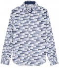 NAILS - Navy blue paint stroke linen shirt