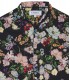 FLOWER - Chemise coton imprimé fleuri bleu marine