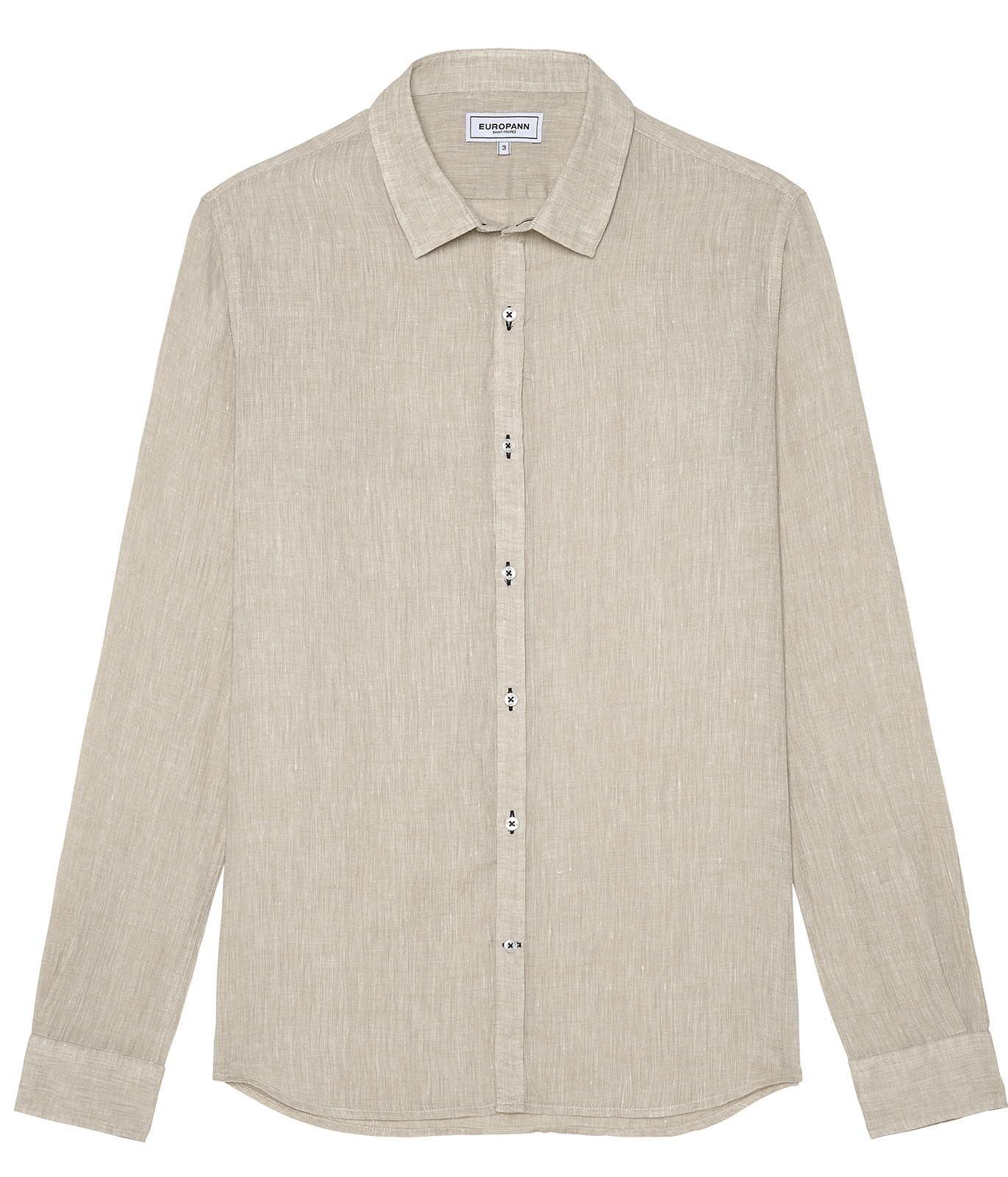 Plain beige color long sleeves shirt for men | Quality brand Europann