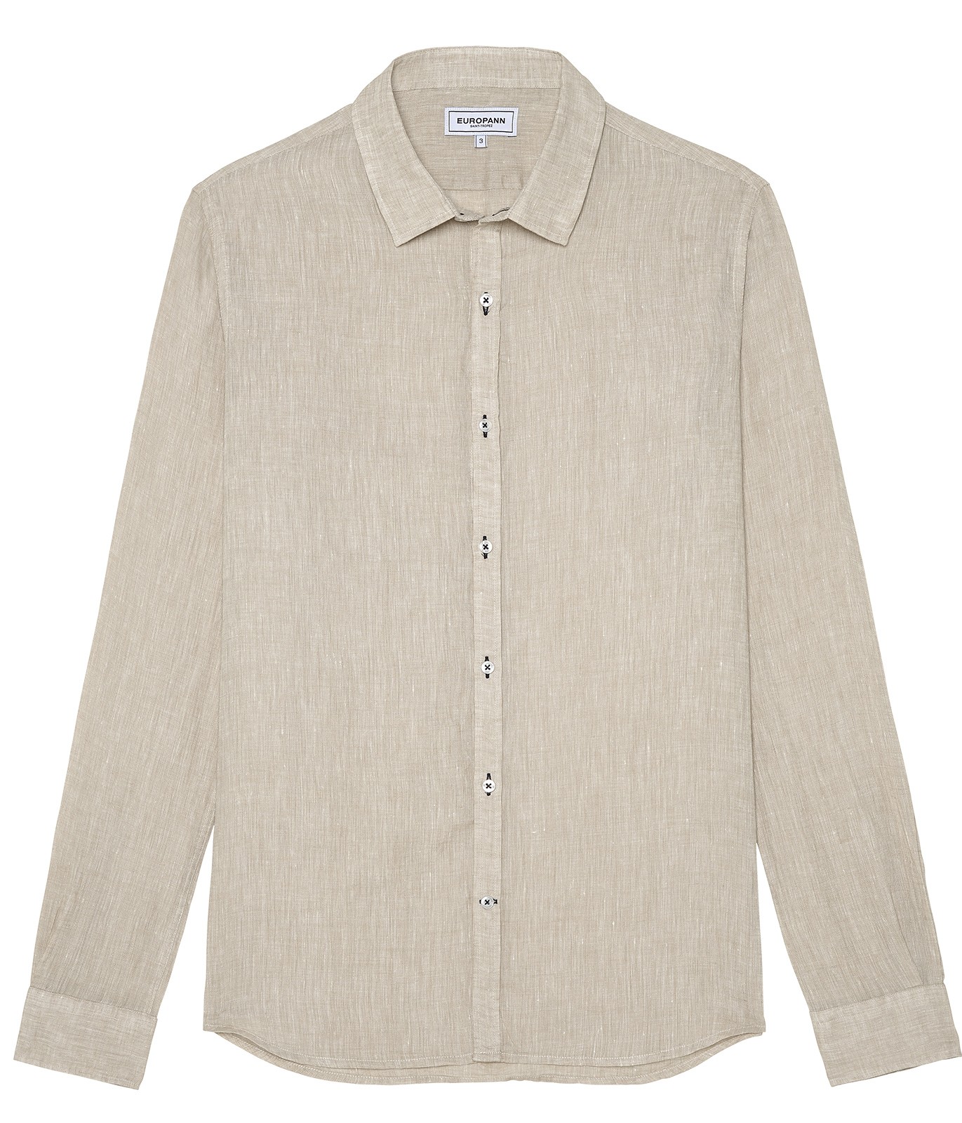 Plain beige color long sleeves shirt for men