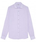 JONAS - Plain lila linen shirt