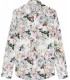 FLOWER - Cotton ecru flower printed shirt