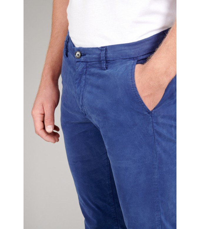 FLASH - Slim fit cotton chinos, ink blue