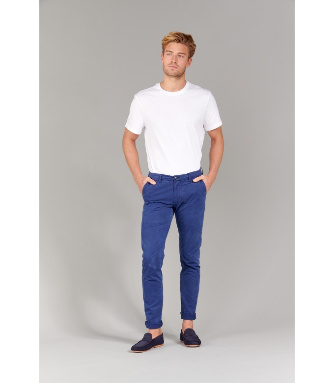 FLASH - Pantalon chino slim, encre