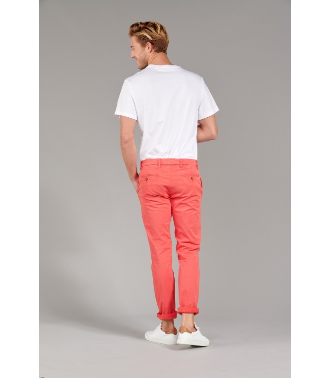 FLASH - Pantalon chino slim, rouge