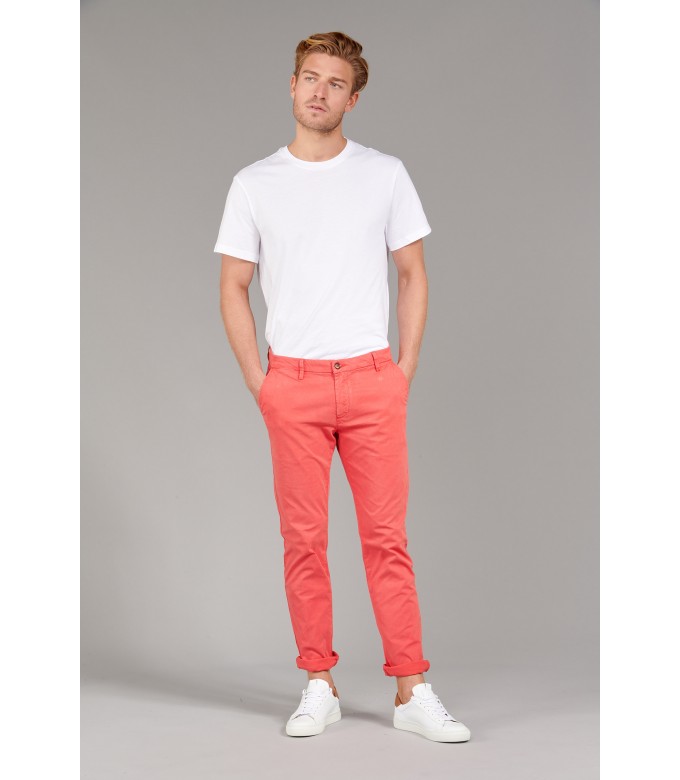 FLASH - Pantalon chino slim, rouge