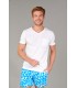 NECK - Cotton V-neck tee-shirt, white
