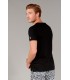 NECK - Tee-shirt col V en coton, noir