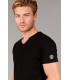 NECK - Cotton V-neck tee-shirt, black