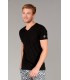 NECK - Tee-shirt col V en coton, noir