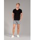 NECK - Tee-shirt col V en coton, noir