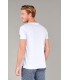 NECK - Cotton V-neck tee-shirt, light blue