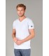 NECK - Cotton V-neck tee-shirt, light blue