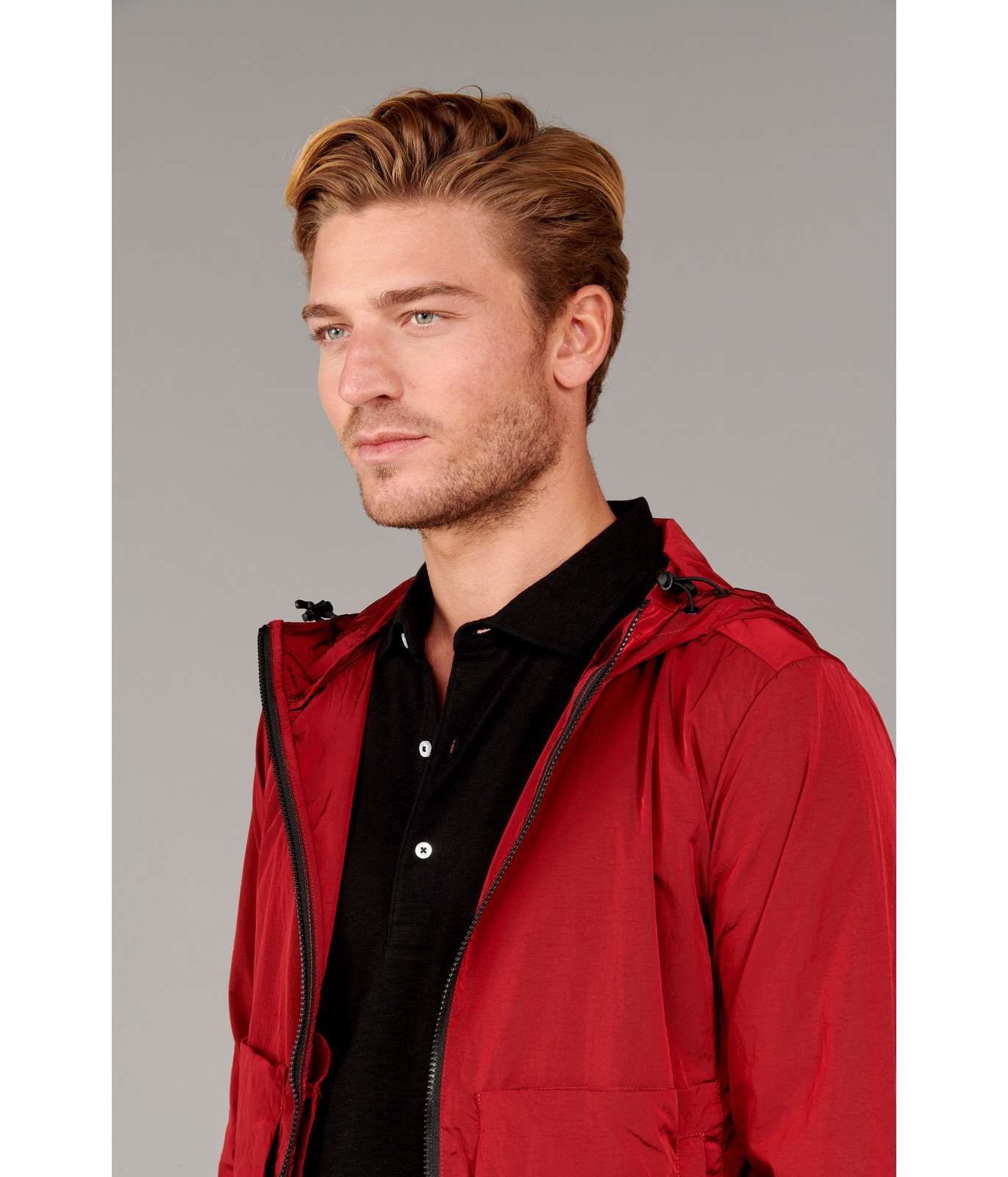 Red anorak long sleeves jacket for men | Quality brand Europann