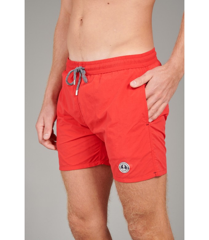 SOFT - Short de bain uni, rouge