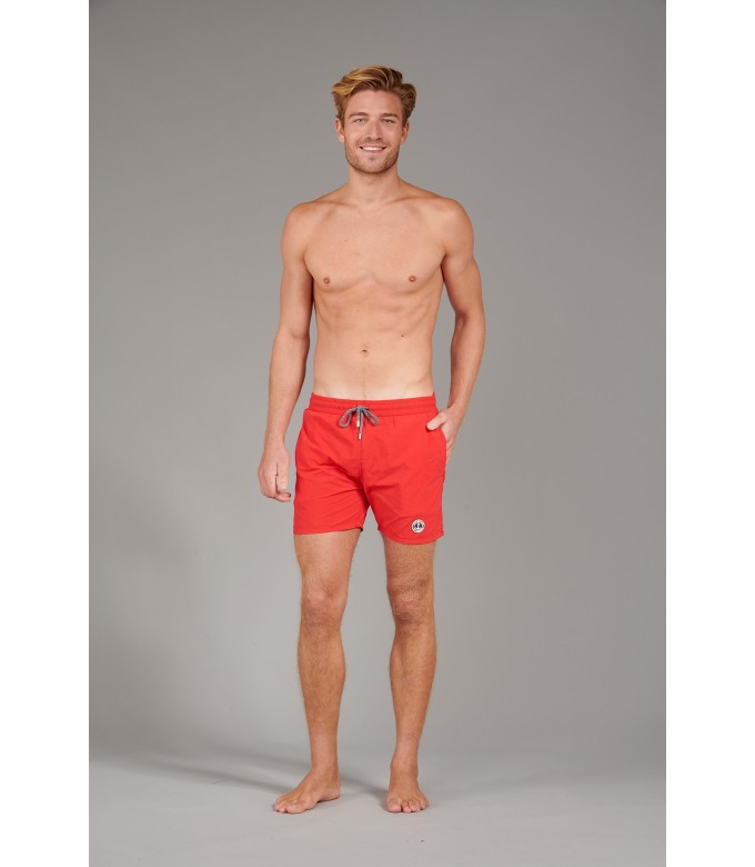 SOFT - Short de bain uni, rouge