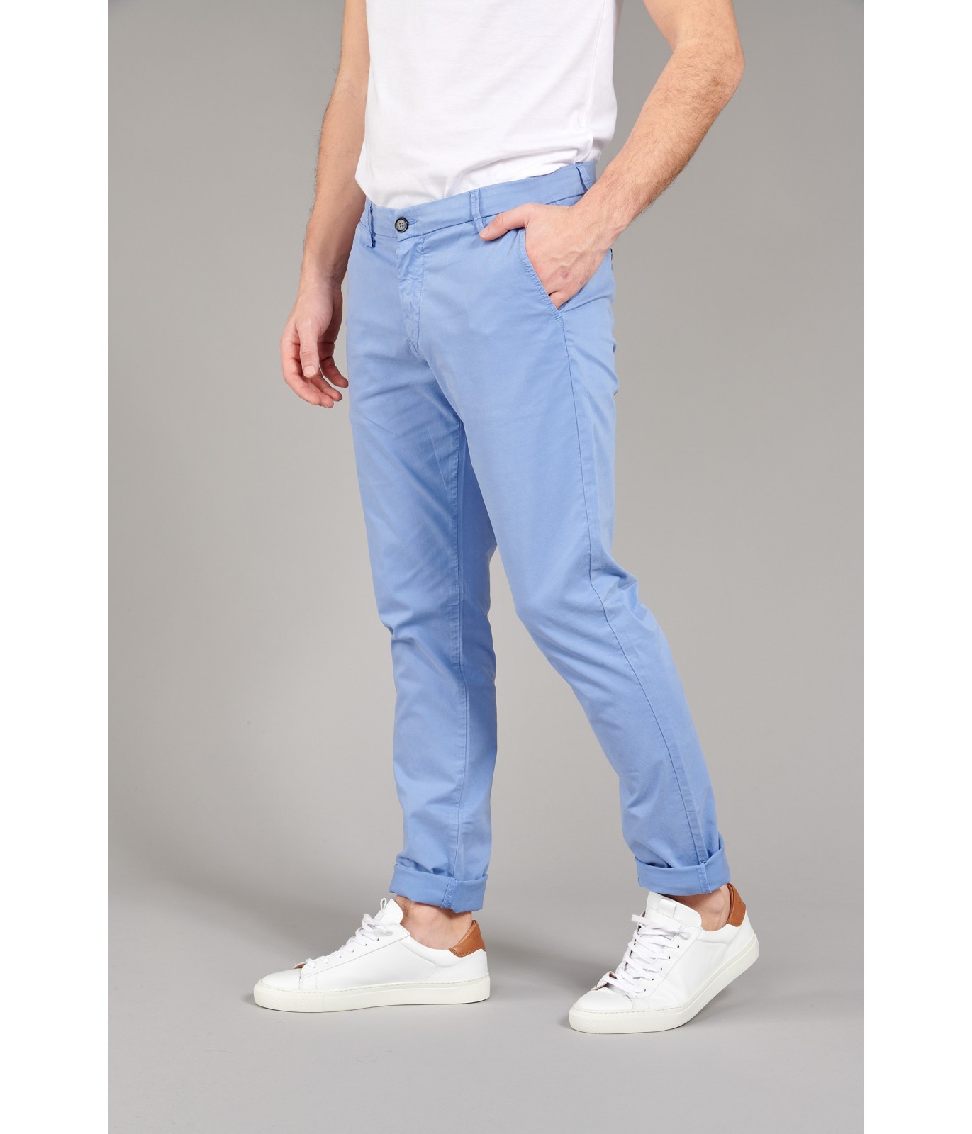 Pants regular fit cotton chinos for mens