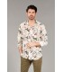 FLOWER - Chemise coton imprimé fleurie écru