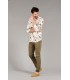 FLOWER - Chemise coton imprimé fleurie écru