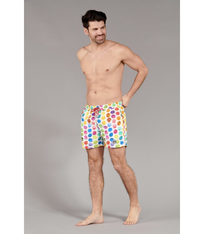 BALL - Color balls printed multicolored swim shorts