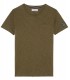 NECK - Cotton V-neck tee-shirt, khaki