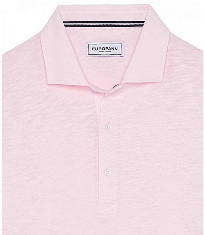 WESTON - Cotton jersey polo shirt, pink