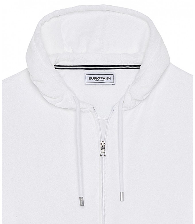 Veste capuche sacha éponge blanc