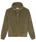 SACHA - Frotteejacke mit Kapuze in Khaki