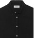 STUART - Chemise en coton fin uni slim-fit, black